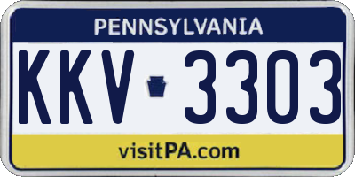 PA license plate KKV3303