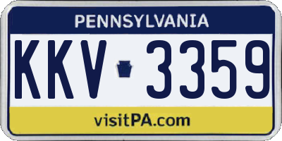 PA license plate KKV3359