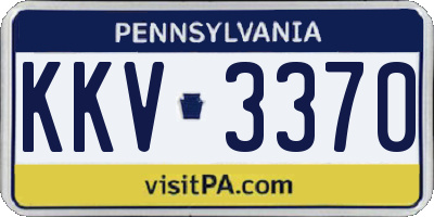 PA license plate KKV3370