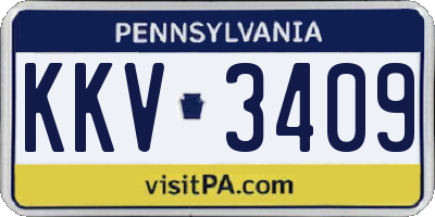 PA license plate KKV3409
