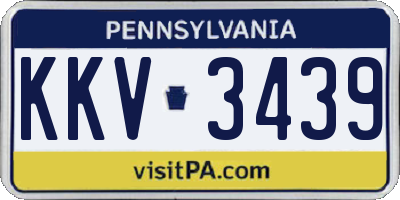 PA license plate KKV3439