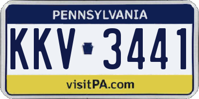 PA license plate KKV3441