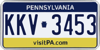 PA license plate KKV3453