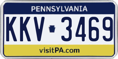 PA license plate KKV3469