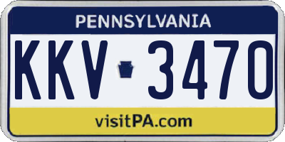 PA license plate KKV3470