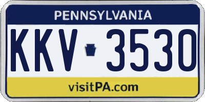 PA license plate KKV3530