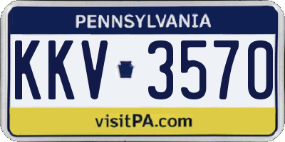 PA license plate KKV3570