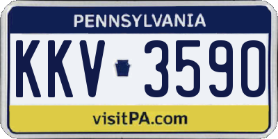 PA license plate KKV3590