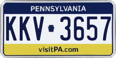 PA license plate KKV3657