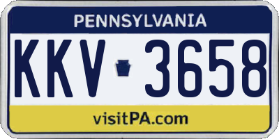 PA license plate KKV3658