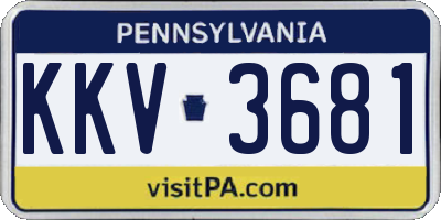 PA license plate KKV3681