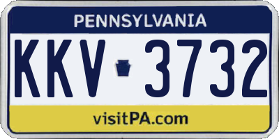 PA license plate KKV3732