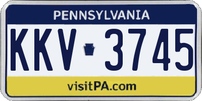 PA license plate KKV3745