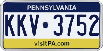 PA license plate KKV3752