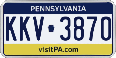 PA license plate KKV3870