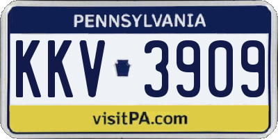 PA license plate KKV3909