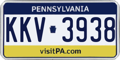 PA license plate KKV3938