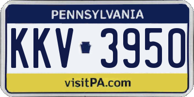 PA license plate KKV3950