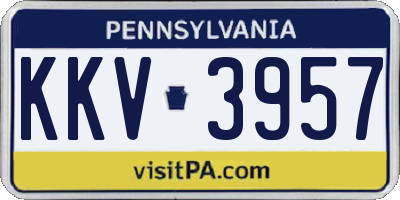 PA license plate KKV3957