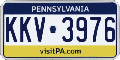 PA license plate KKV3976