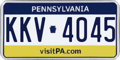 PA license plate KKV4045