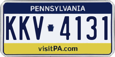 PA license plate KKV4131