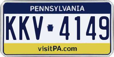 PA license plate KKV4149