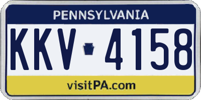 PA license plate KKV4158
