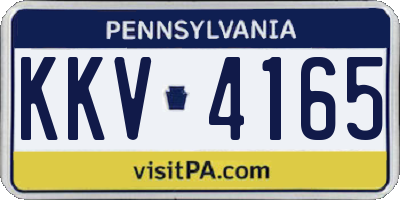 PA license plate KKV4165