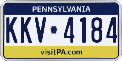 PA license plate KKV4184