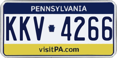 PA license plate KKV4266