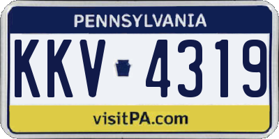 PA license plate KKV4319