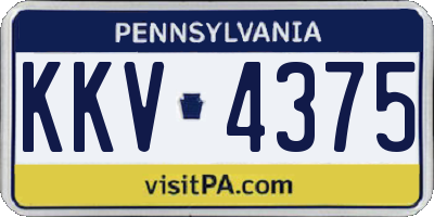 PA license plate KKV4375