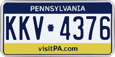 PA license plate KKV4376