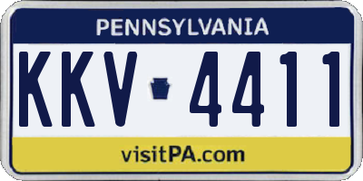 PA license plate KKV4411