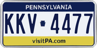 PA license plate KKV4477