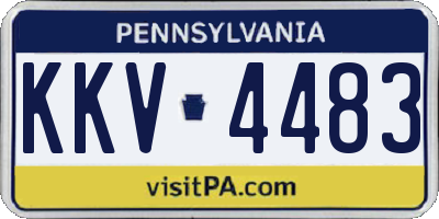 PA license plate KKV4483