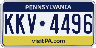 PA license plate KKV4496
