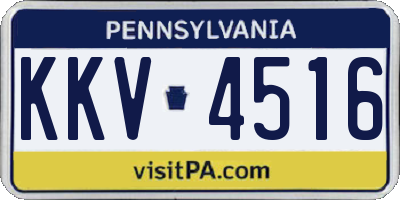 PA license plate KKV4516