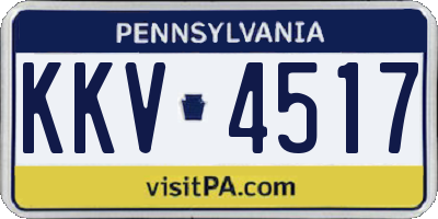 PA license plate KKV4517