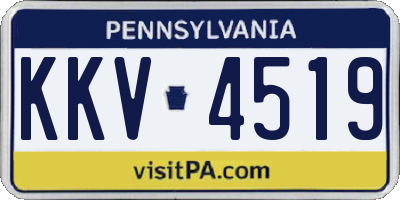 PA license plate KKV4519