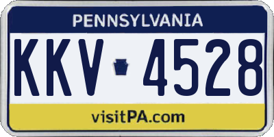 PA license plate KKV4528