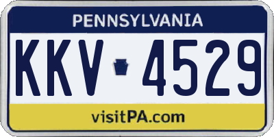 PA license plate KKV4529