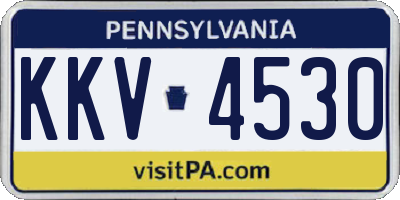PA license plate KKV4530