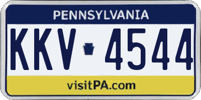 PA license plate KKV4544