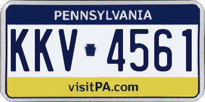 PA license plate KKV4561