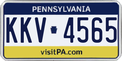 PA license plate KKV4565