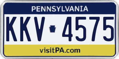 PA license plate KKV4575