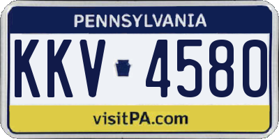PA license plate KKV4580