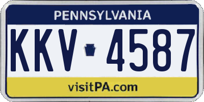 PA license plate KKV4587